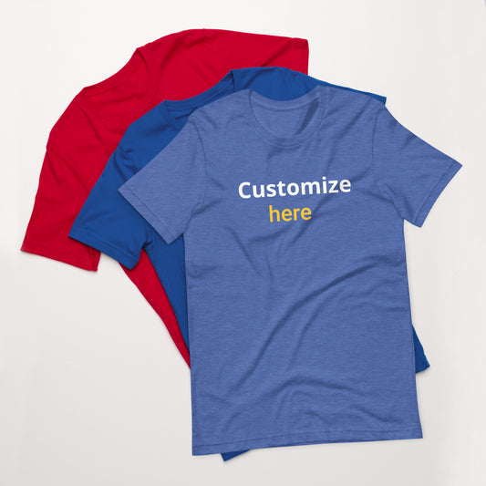 customize light Multicolor Unisex t-shirt